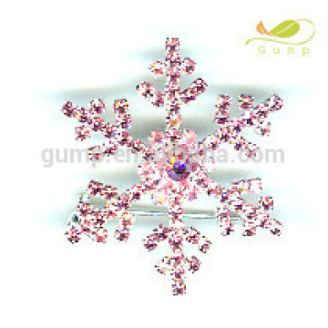 Broche de floco de neve rhinestone